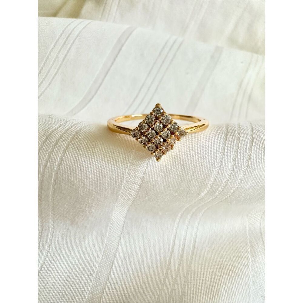 Diamond mesh of cubic zirconia ring size 8